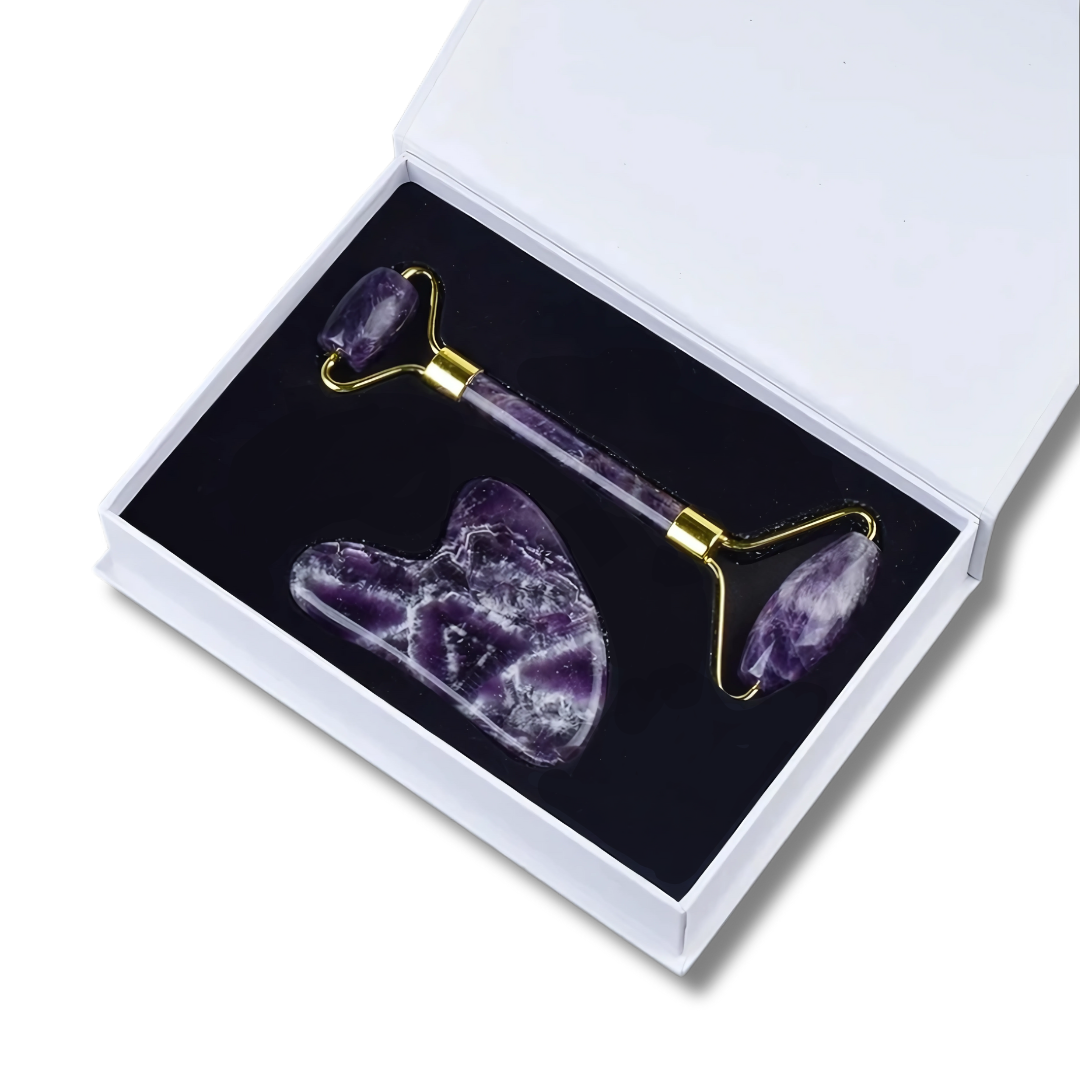 Amethyst Roller & Gua Sha Set