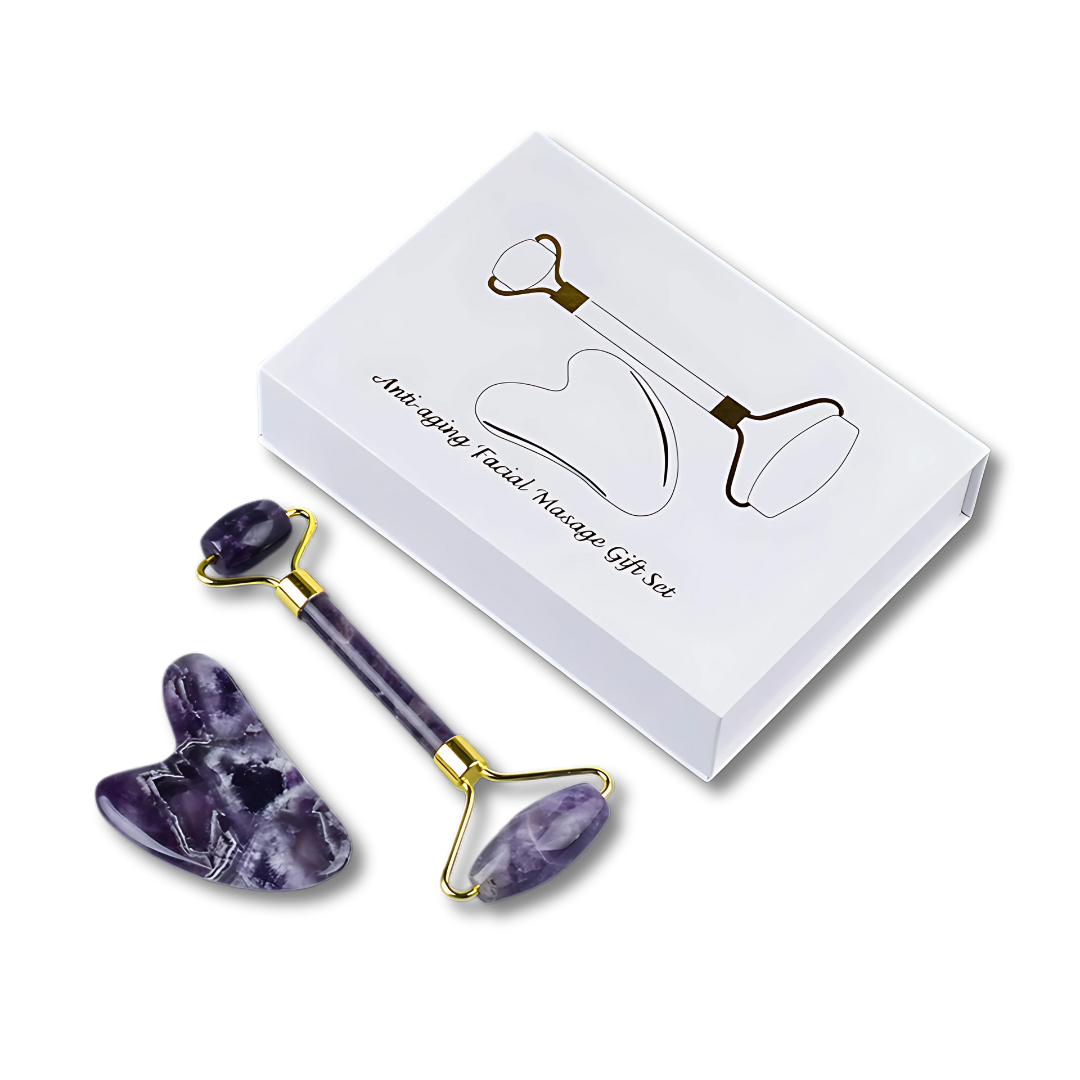 Amethyst Roller & Gua Sha Set
