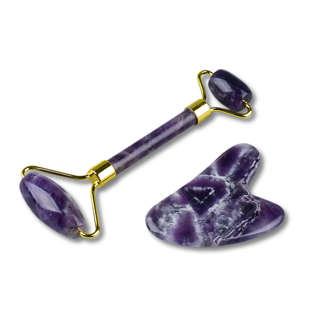 Amethyst Roller & Gua Sha Set