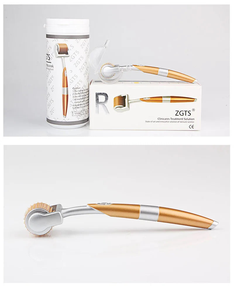 Gold 192 Titanium Micro Needle Face Roller – Glowing, Youthful Skin with Microneedling | Windaily