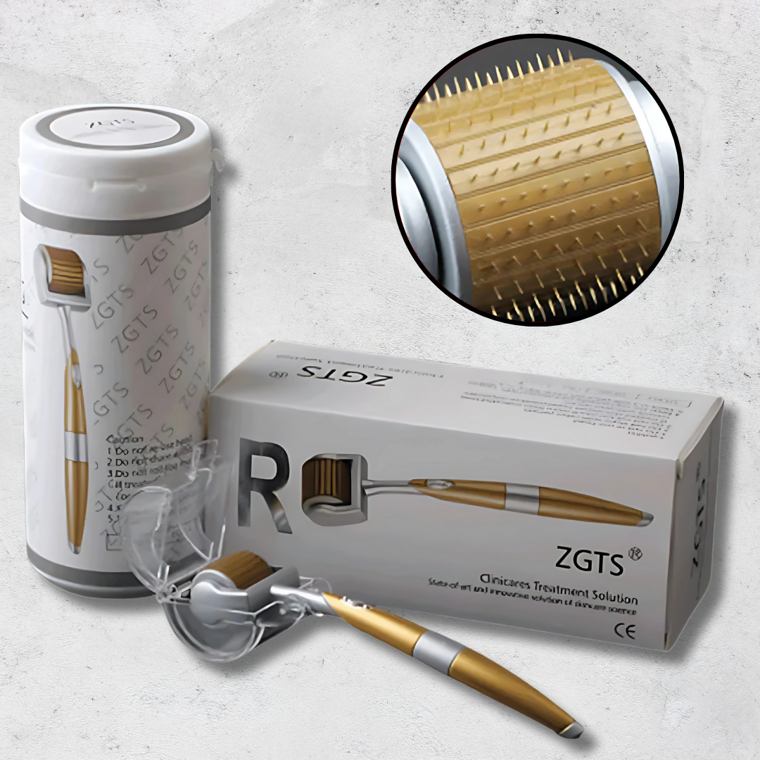 Gold 192 Titanium Micro Needle Face Roller – Glowing, Youthful Skin with Microneedling | Windaily