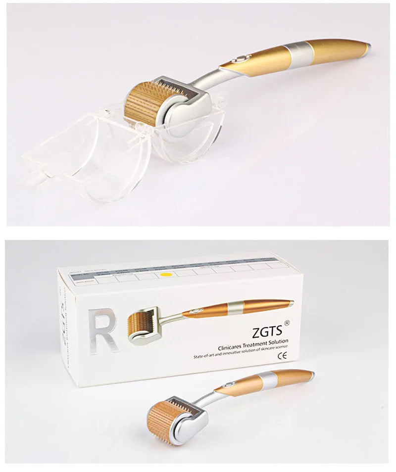 Gold 192 Titanium Micro Needle Face Roller – Glowing, Youthful Skin with Microneedling | Windaily