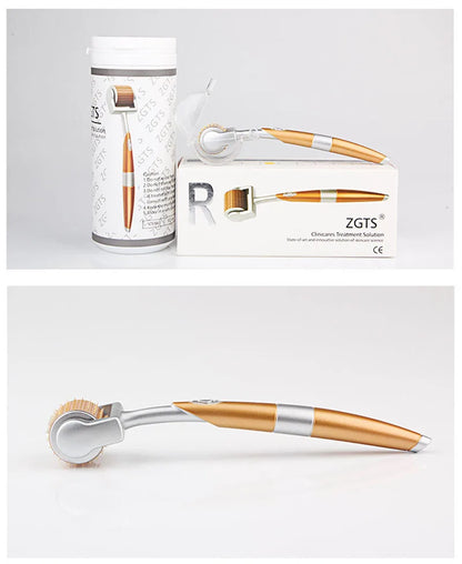 Gold 192 Titanium Micro Needle Face Roller – Glowing, Youthful Skin with Microneedling | Windaily