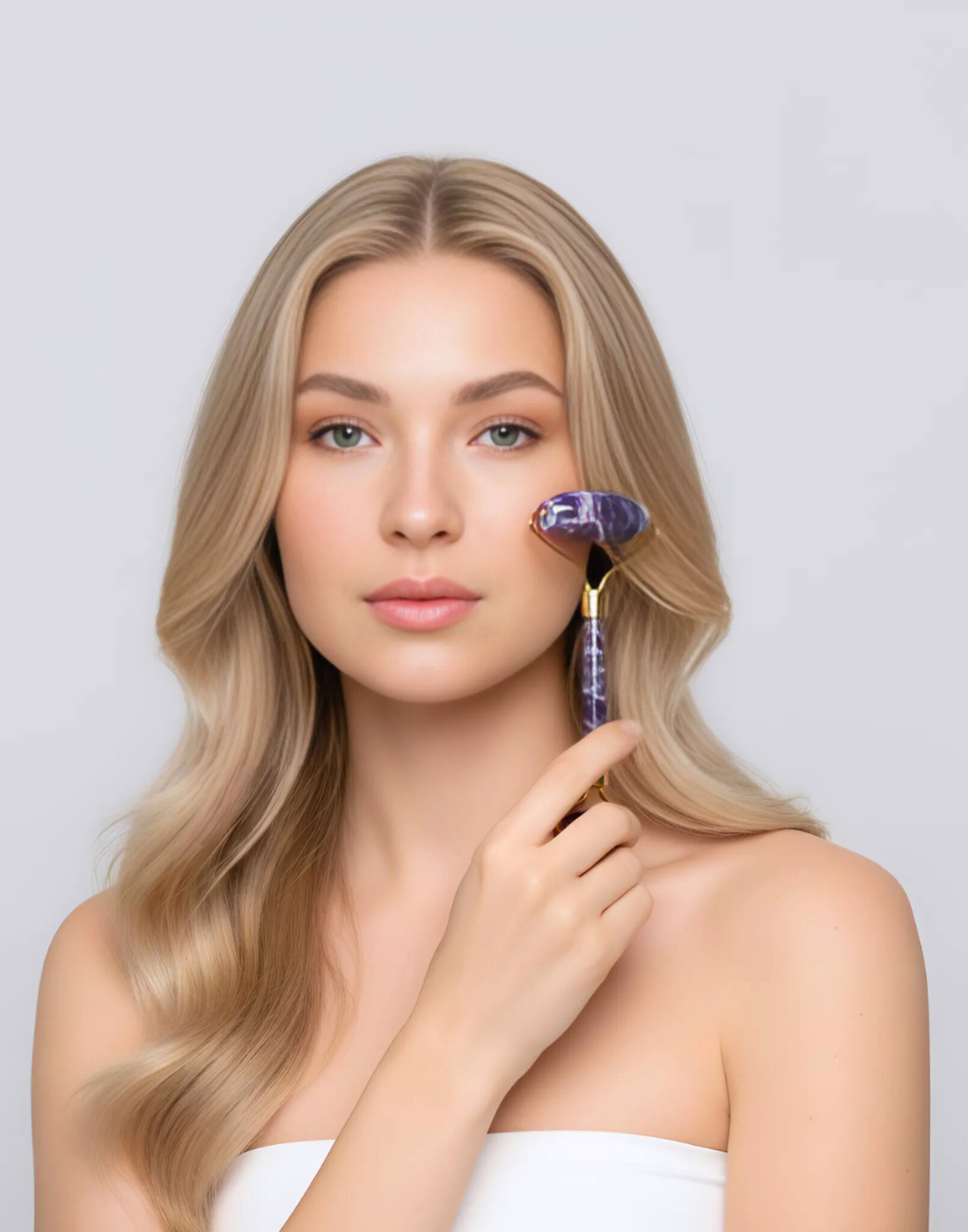 Amethyst Roller & Gua Sha Set – Luxe Skincare for Glowing Skin | Fideliestore